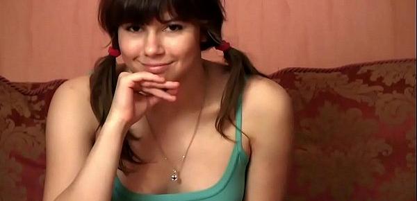  Russian real innocent teen Deniska is casting for you.. First time nude! The hymen performance!